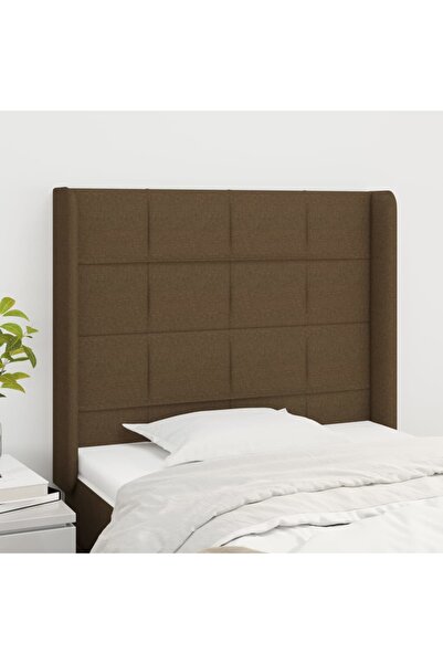 Concept Κεφαλάρι σκούρο καφέ με φτερά 103x16x118/128 cm ύφασμα