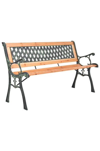 Concept Παγκάκι κήπου 116 cm, από χυτοσίδηρο και μασίφ ξύλο ελάτης