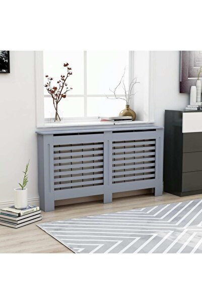 Concept Radiator cover, anthracite, 152 x 19 x 81 cm, MDF