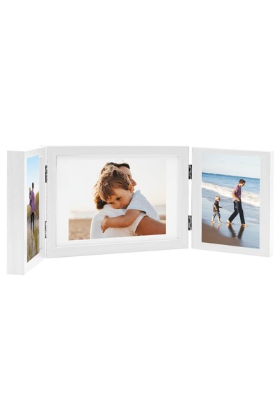 Concept Τριπλή κορνίζα φωτογραφιών, κολάζ, λευκή, 28x18 εκ. + 2 x (13x18 εκ.)