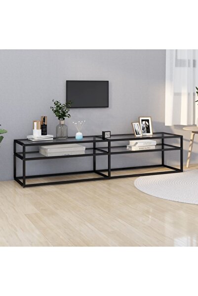 Concept Comodă TV, transparent, 180x40x40,5 cm, sticlă securizată