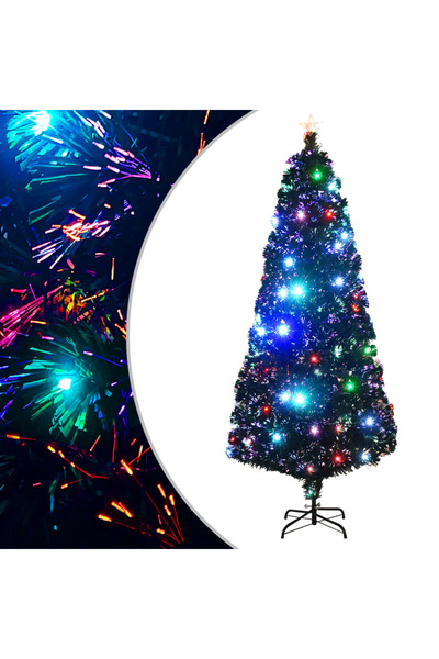 Concept Brad de Crăciun artificial cu suport/LED 210 cm fibră optică