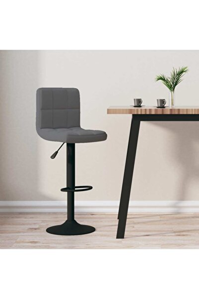 Concept Scaun de bar, gri închis, catifea