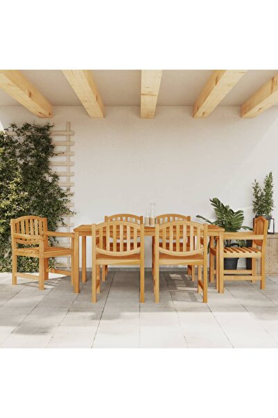 Concept Set mobilier de grădină, 7 piese, lemn masiv de tec