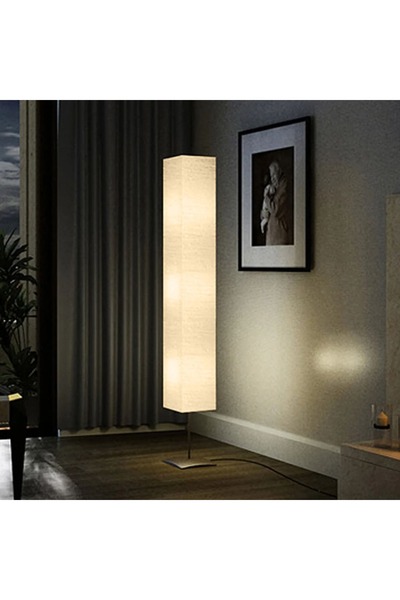 Concept Επιδαπέδιο φωτιστικό με ατσάλινη βάση 170 εκ. Κρεμ