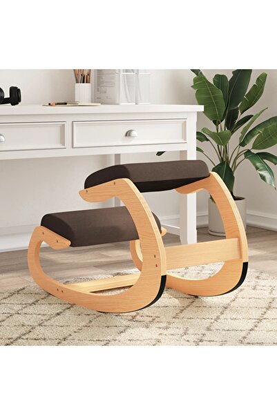 Concept Πολυθρόνα γονατιστή, καφέ, 55x84x55 εκ., κόντρα πλακέ σημύδας