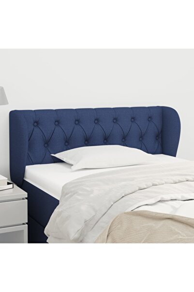 Concept Κεφαλάρι κρεβατιού με φτερά μπλε 93x23x78/88 εκ. ύφασμα