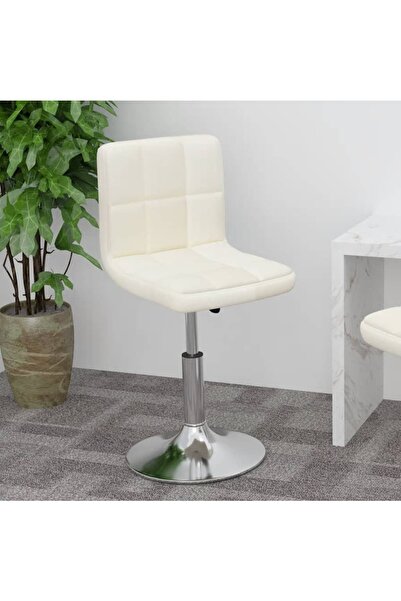 Concept Περιστρεφόμενο σκαμπό μπαρ, κρεμ, ύφασμα