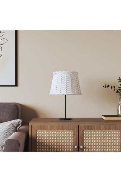 Concept Αμπαζούρ, λευκό, Ø25x17 cm, ψάθα