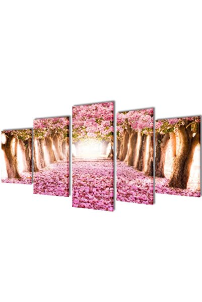 Concept Σετ εκτυπώσεων σε καμβά Άνθη κερασιάς, 100x50 εκ.