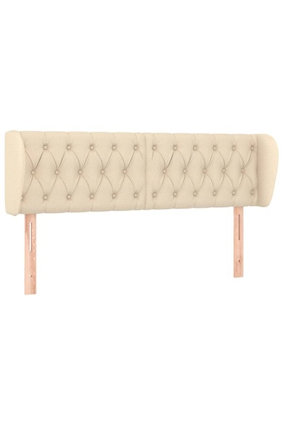 Concept Tăblie de pat cu aripioare crem 147x23x78/88 cm material textil