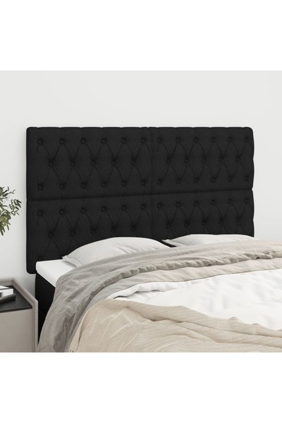 Concept Tăblii de pat, 4 buc, negru, 72x7x78/88 cm, textil