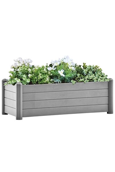 Concept Strat înălțat de grădină, gri piatră, 100x43x35 cm, PP
