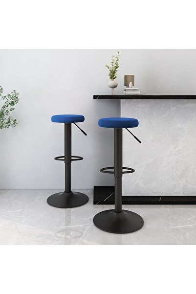 Concept Σκαμπό μπαρ, 2 τεμ., μπλε, Βελούδο