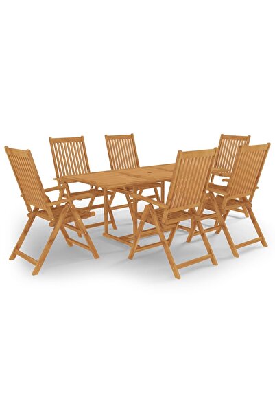 Concept Σετ επίπλων κήπου, 7 τεμάχια, από μασίφ ξύλο τικ