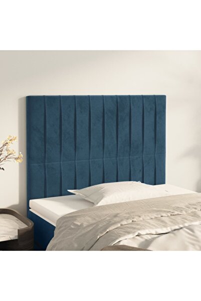 Concept Tăblii de pat, 2 buc, albastru închis, 90x5x78/88 cm, catifea
