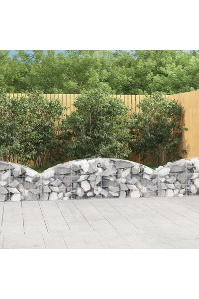 Concept Τοξωτό καλάθι συρματοκιβωτίων, 200x30x40/60 cm, γαλβανισμένος σίδηρος