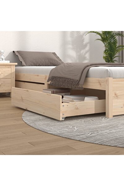 Concept Συρτάρια κρεβατιού, 2 τεμ., μασίφ ξύλο πεύκου