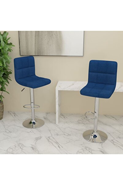 Concept Σκαμπό μπαρ, 2 τεμ., μπλε, ύφασμα