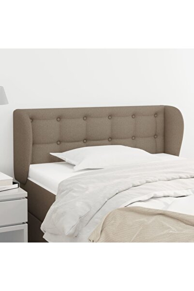 Concept Tăblie de pat cu aripioare gri taupe 83x23x78/88 cm textil