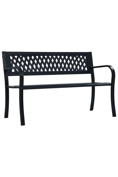 Concept Παγκάκι κήπου, μαύρο, 125 cm, ατσάλι