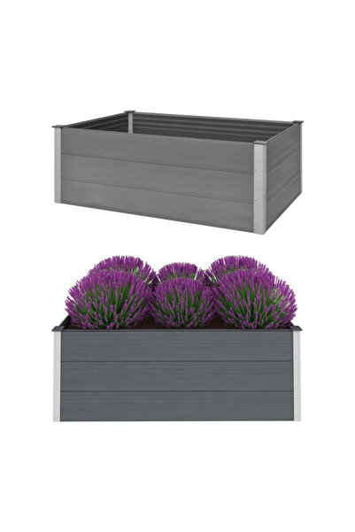 Concept Strat înălțat de grădină, gri, 150 x 100 x 54 cm, WPC