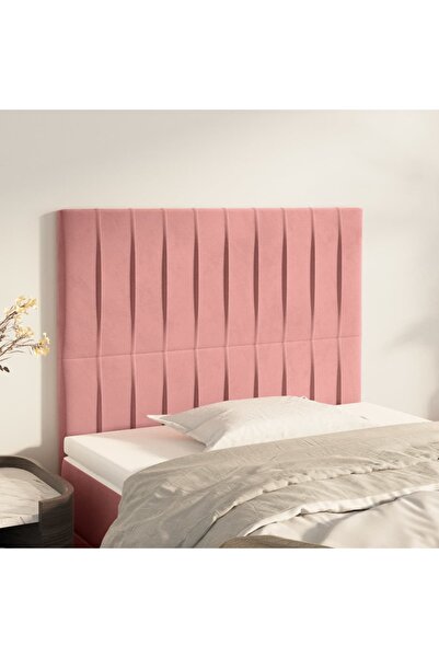 Concept Tăblii de pat, 2 buc, roz, 90x5x78/88 cm, catifea