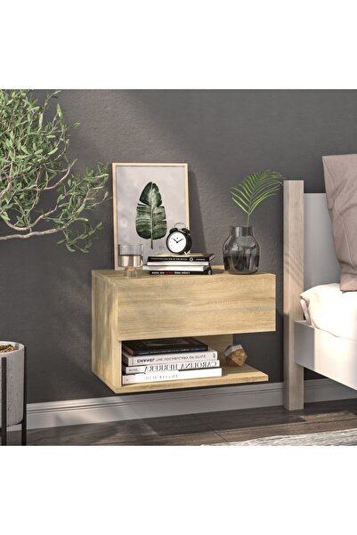 Concept Noptieră de perete, stejar sonoma, lemn prelucrat