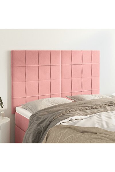 Concept Tăblii de pat, 4 buc, roz, 72x5x78/88 cm, catifea