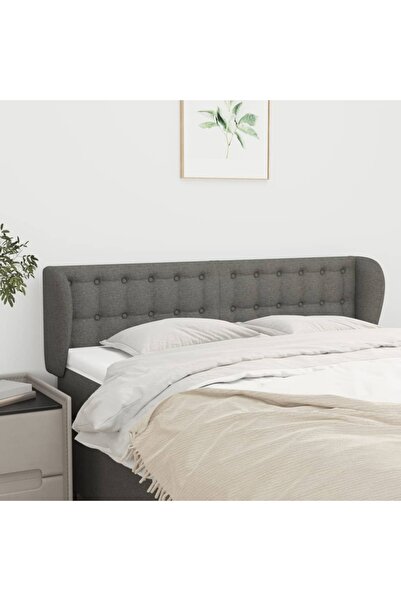 Concept Κεφαλάρι σκούρο γκρι με φτερά 147x23x78/88 εκ. ύφασμα