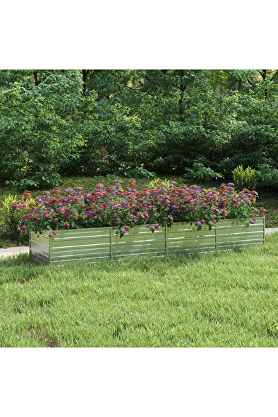 Concept Strat înălțat de grădină argintiu 320x80x45 cm oțel galvanizat