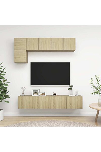 Concept Σετ ντουλαπιών τηλεόρασης, 5 τεμάχια, δρυς sonoma, μοριοσανίδα