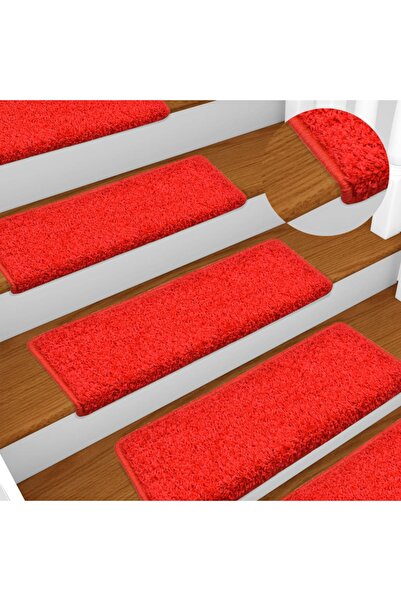 Concept Πατάκια σκαλοπατιών, 15 τεμ., κόκκινα, 65 x 25 cm