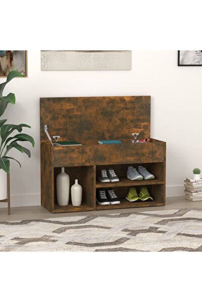 Concept Παγκάκι παπουτσιών καπνιστή δρυς 80x30x45 εκ. επεξεργασμένο ξύλο