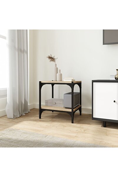 Concept Comodă TV, stejar sonoma, 40x33x41 cm, lemn prelucrat și oțel