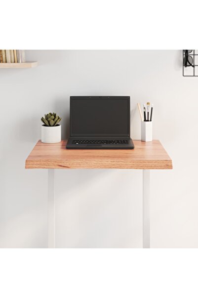 Concept Blat birou maro deschis, 60x40x4 cm, lemn masiv stejar tratat