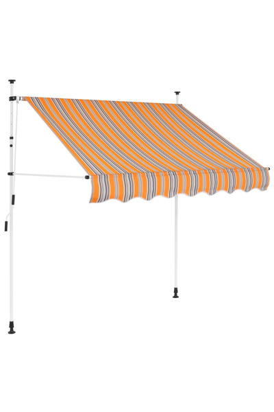 Concept Χειροκίνητη αναδιπλούμενη τέντα, κίτρινες και μπλε ρίγες, 200 cm