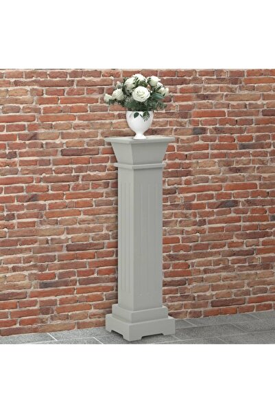Concept Κλασική βάση γλάστρας σε σχήμα τετράγωνης κολόνας γκρι 17x17x66 εκ. α...