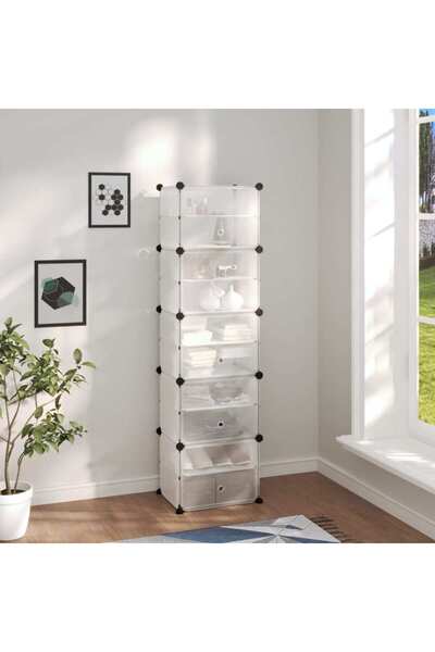 Concept Ράφι παπουτσιών, Διαφανές, 44x31,5x153,5 εκ., PP