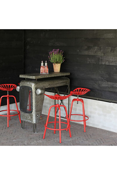 Esschert Design Scaun de bar Tractor, roșu