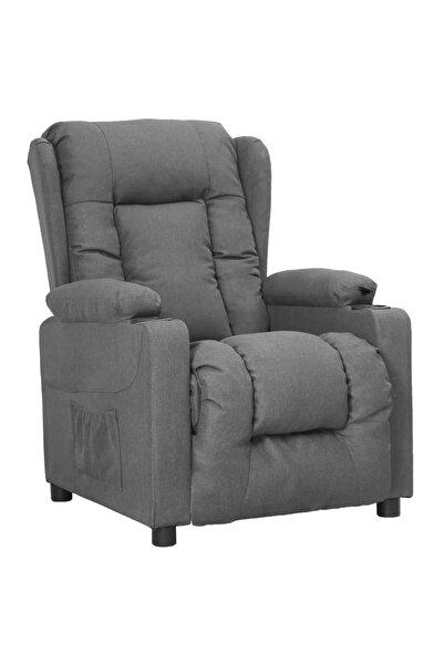 Concept Ανακλινόμενη πολυθρόνα, ανοιχτό γκρι, ύφασμα