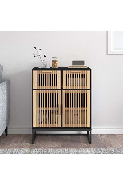 Concept Μπουφές, μαύρο, 60x30x75 cm, επεξεργασμένο ξύλο