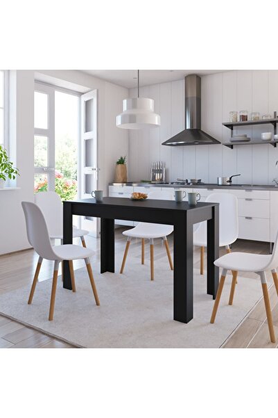 Concept Τραπέζι κουζίνας, μαύρο, 120 x 60 x 76 cm, μοριοσανίδα