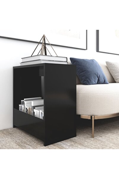 Concept Βοηθητικό τραπεζάκι, μαύρο, 50x26x50 cm, μοριοσανίδα