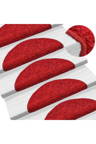 Concept Πατάκια σκαλοπατιών, 15 τεμ., κόκκινα, 56x20 cm