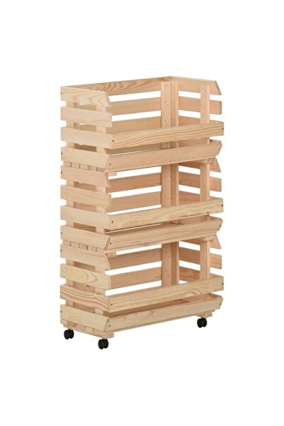 Concept Καρότσι λαχανικών, 37x30x80 εκ., ξύλο πεύκου