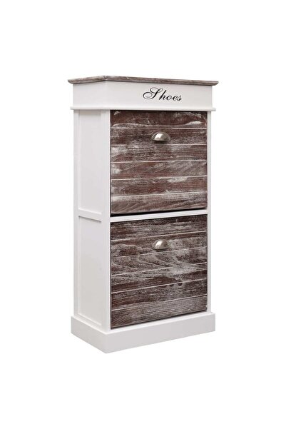 Concept Pantofar, maro, 50 x 28 x 98 cm, lemn de paulownia