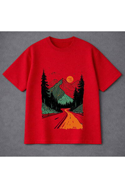 VODEXA Unisex Oversized T-Shirt Daglar Printed 100% Cotton Tee Shirt Comforta...