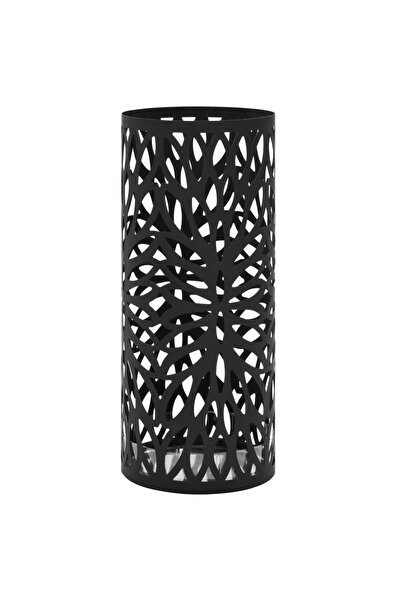 Concept Βάση ομπρέλας, σχέδιο φύλλων, ατσάλι, μαύρη