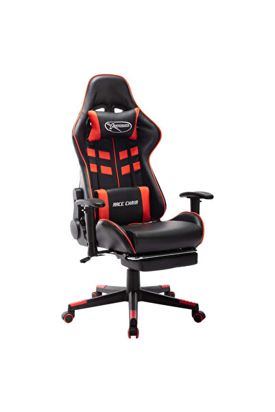 Concept Καρέκλα παιχνιδιών με υποπόδιο, μαύρη/κόκκινη, τεχνητό Δερμάτινο